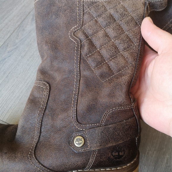 Timberland Waterproof Quilted Earthkeeper Slip On Mid Calf Boot Womens Brown 7.5 - Picture 10 of 16